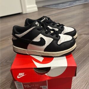 KIDS' TODDLER NIKE DUNK LOW CASUAL SHOES size 10c